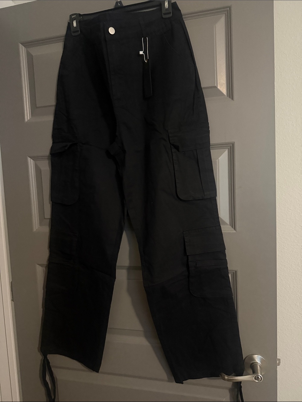 Black Cargo Utility Pants
